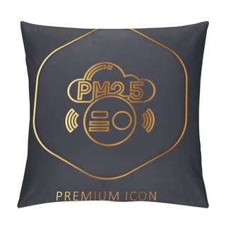 Personality  Air Pollution Golden Line Premium Logo Or Icon Pillow Covers