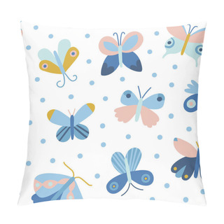 Personality  Beautiful Butterflies And Polka Dots Pillow Covers