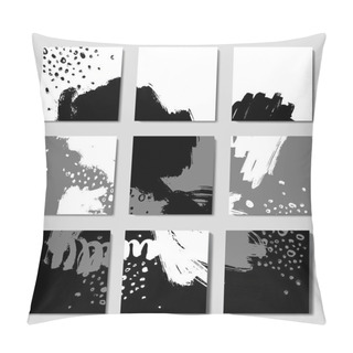 Personality  Modern Brush Vector Postcard Template Pillow Covers