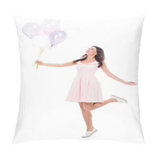 Personality  Woman With Air Balloons Pillow Covers