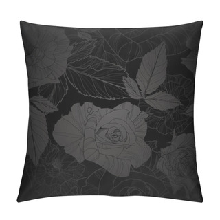 Personality  Gentle Vector Seamless Floral Pattern With Roses. Pillow Covers