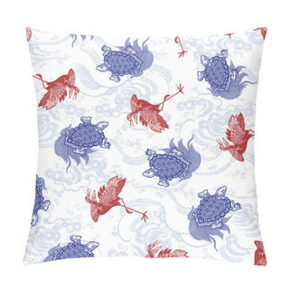 Personality  Pattern Of Crane And Tortoise Pillow Covers