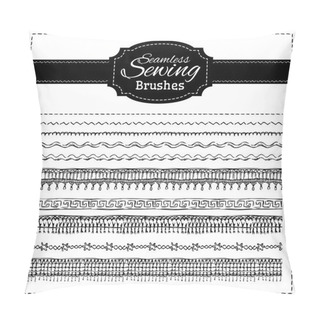 Personality  Vector Set Of Sewing Brushes.  Pillow Covers