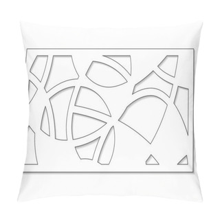 Personality  Template For Cutting. Abstract Line, Geometric Pattern. Laser Cut. Set Ratio 1:2. Vector Illustration. Pillow Covers