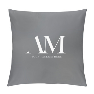 Personality  AM Letters Logo Business Card  Pillow Covers