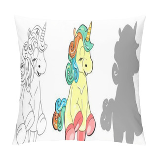 Personality  Three Different Unicorns On Row Pillow Covers