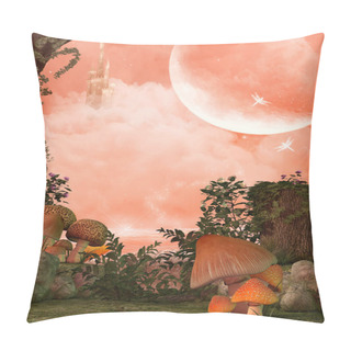 Personality  Enchanting Magical Fairy Woods And Castle Pillow Covers