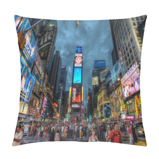Personality  Busy Times Square At Night, Manhattan, New York, USA Pillow Covers