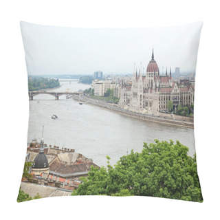 Personality  Parliament Of Hungary On The Riverside Of Danube River, Budapest Pillow Covers