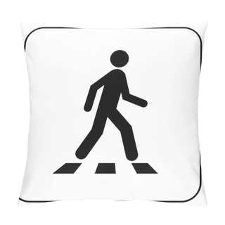 Personality  Pedestrian Symbol, Vector Pillow Covers