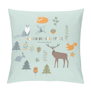 Personality  Collection Of Scandinavian Design Elements. Pillow Covers