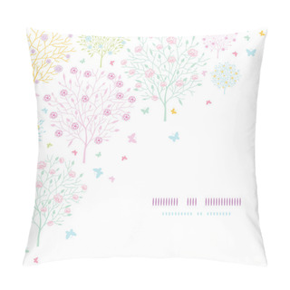 Personality  Blossoming Trees Corner Template Seamless Background Pillow Covers
