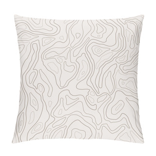 Personality  Topographic Map Lines, Earth Relief, Contour Background. Geographic Grid, Elevation Map, Vector Abstract. Pillow Covers