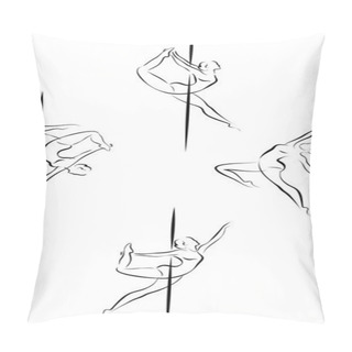 Personality  Outline Pole Dancers Pillow Covers