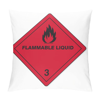 Personality  Hazardous Substances Signs Icon Flammable Skull Radioactive Hazard Fire Pillow Covers
