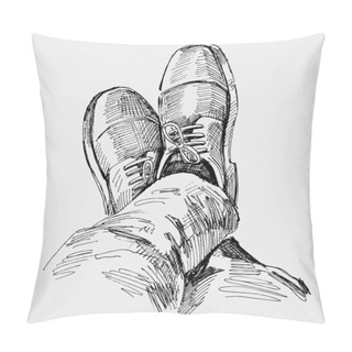 Personality  Men's Shoes Pillow Covers
