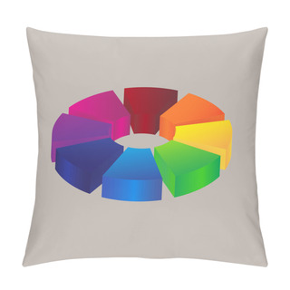 Personality  Abstract Colorful 3d Icon Logo Design Pillow Covers