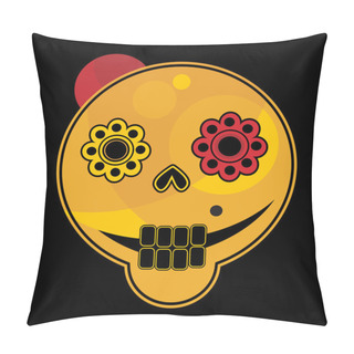 Personality  Funny Skull Face. Pillow Covers