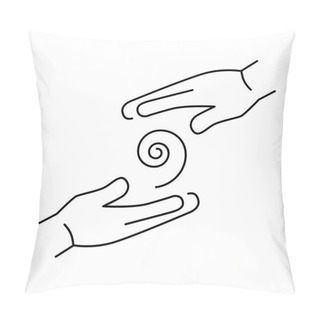 Personality  Energy Between Two Hands Pillow Covers