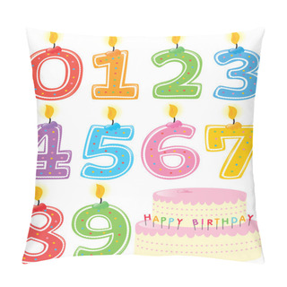 Personality  Numbered Candle Set And Cake Pillow Covers