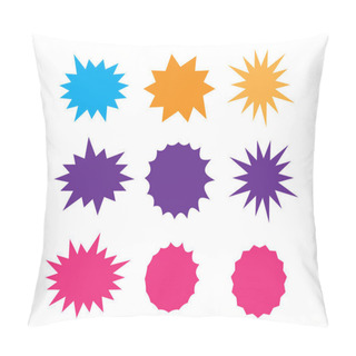 Personality  Starburst Isolated Icons Set. Starburst Explosion Comic Shapes.  Pillow Covers
