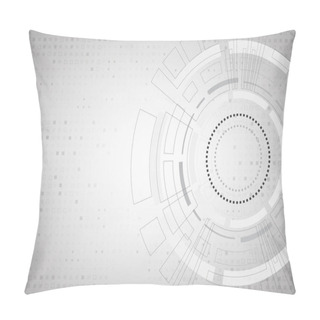 Personality  Vector Illustration, Hi-tech Digital Technology And Engineering Theme Pillow Covers