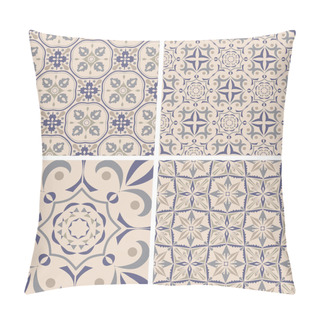 Personality  Vector Set Of Ornaments For Ceramic Tile. Portuguese Azulejos Decorative Patterns Pillow Covers