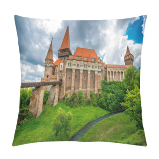 Personality  Corvin Castle In Romania Pillow Covers