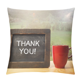 Personality  Thank You! Inscribed On Chalkboard Pillow Covers