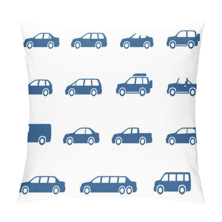 Personality  Cars Icons Set Pillow Covers