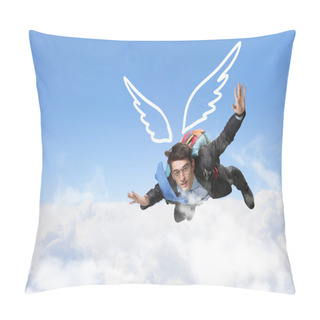 Personality  Businessman Flying High Pillow Covers