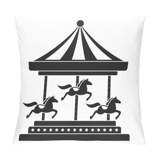 Personality  Horse Carousel Icon. Simple Illustration Of Horse Carousel Vector Icon For Web Design Isolated On White Background Pillow Covers