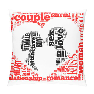 Personality  Kissing Couple In Heart Shape Pillow Covers