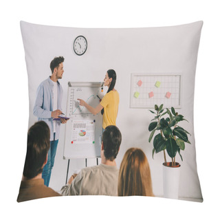 Personality  Group Of Business People Having Business Training In Office Pillow Covers