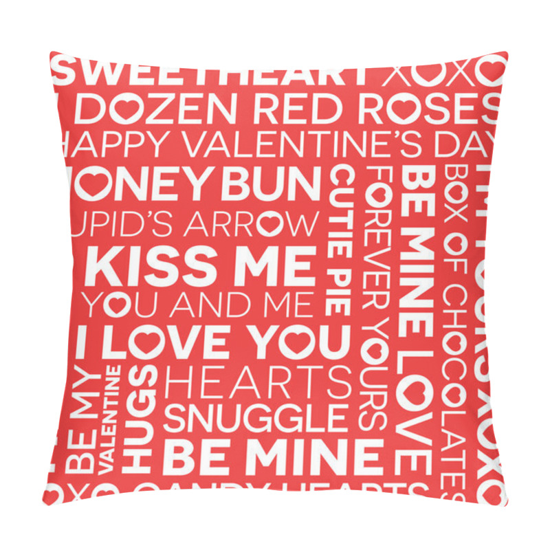 Personality  Seamless valentines day word pattern with hearts pillow covers