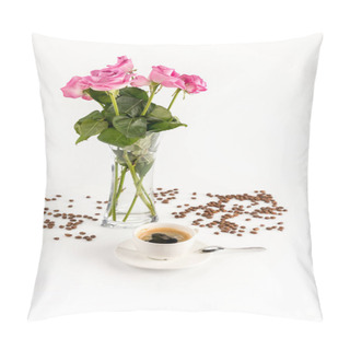 Personality  Cup Of Coffee And Flowers  Pillow Covers