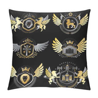 Personality  Collection Of Heraldic Decorative Coat Of Arms Pillow Covers