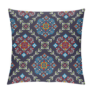 Personality  Romanian Vector Pattern Inspired From Traditional Embroidery Pillow Covers