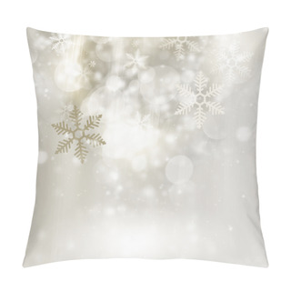 Personality  Abstract Golden Winter Background Pillow Covers