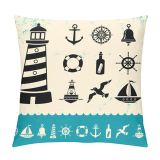 Personality  Marine Symbols Pillow Covers