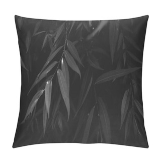 Personality  The Perfect Black And White Background Images Of Autumn Leaves Are Perfect For Seasonal Use. Pillow Covers