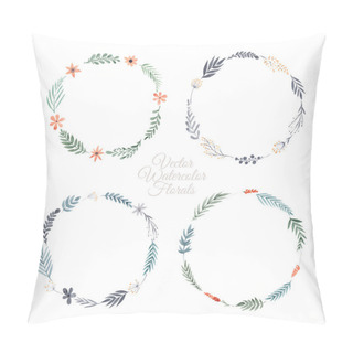 Personality  Watercolor Flower Frames Pillow Covers