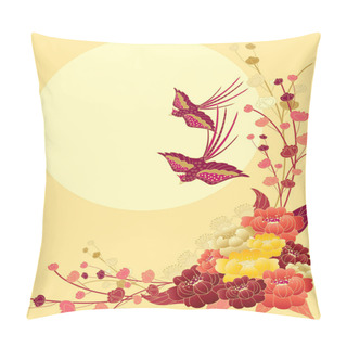 Personality  Chinese Bird Design Pillow Covers