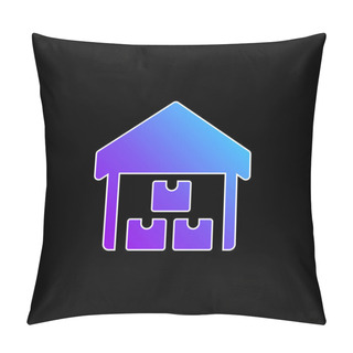 Personality  Boxes Blue Gradient Vector Icon Pillow Covers