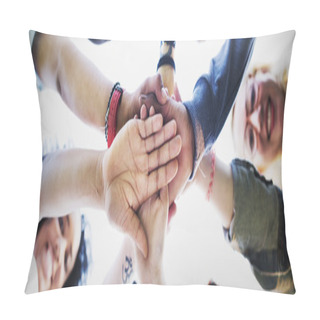 Personality  Team Hands Together Pillow Covers