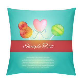 Personality  Sweet Card. Vector Illustration Pillow Covers