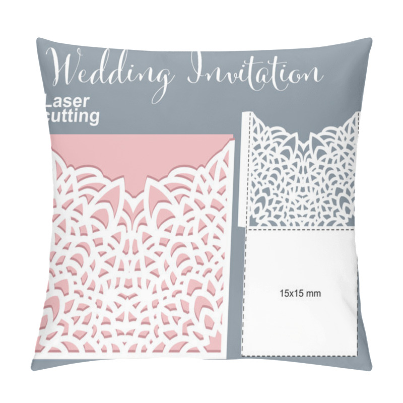 Personality  Vector die laser cut envelope template pillow covers