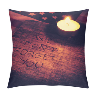 Personality  Text We Do Not Forget You Carved On Wood Pillow Covers
