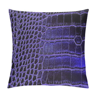 Personality  Background Of Blue Crocodile Skin Texture Pillow Covers