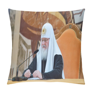 Personality  Patriarch Kirill Of Moscow And All Russia At 7th General Church  Pillow Covers